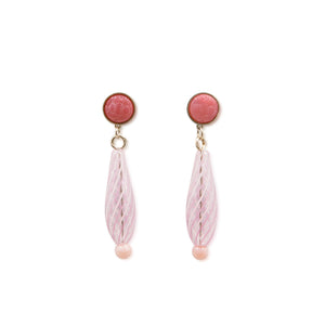 Long pink earrings