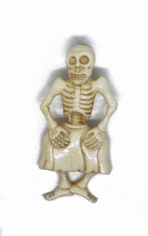 Vintage ivory dancing skeleton