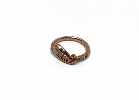 Rose gold snake ring